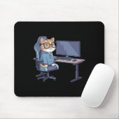 Tapis De Souris Gamer Cat Squad Funny Meme 1  (Avec souris)