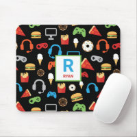 Gamer décoré d'un monogramme de motif de partie de