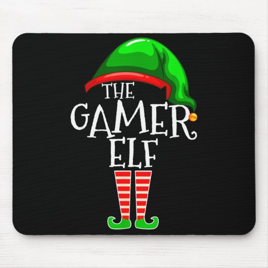 Tapis De Souris Gamer Elf Family Matching Group Christmas Video Ga (Devant)