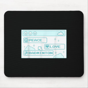 Tapis De Souris Gamer Geek Ordinateur Pc Cool Nerd Peace Love Badm