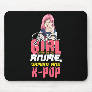 Tapis De Souris Gamer Girl Juste Une Fille Qui Aime Le Jeu Anime E