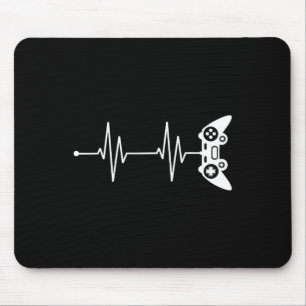 Tapis De Souris Gamer Heartbeat Shirt Don Pour Le Jeu Vidéo Lover
