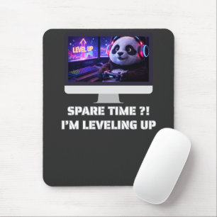 Tapis De Souris Gamer Panda en Progression Néon Art PC