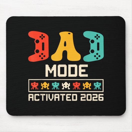 Tapis De Souris Gamer Papa Mode Activé 2026 Funny Future Père (Devant)