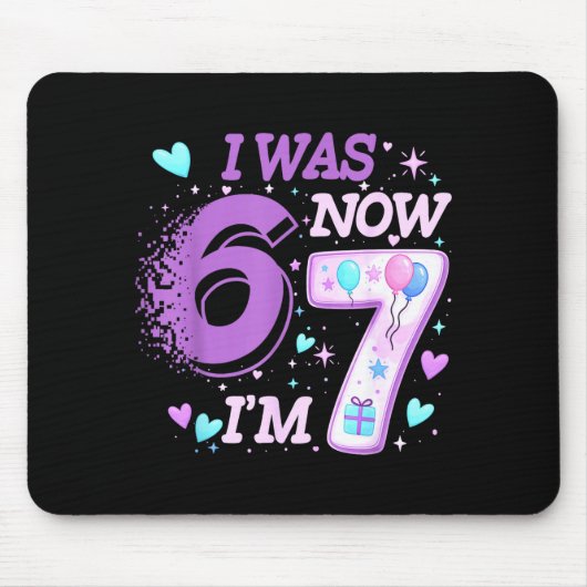 Tapis De Souris Gamin drôle 7ème anniversaire j'avais 6 ans je sui (Devant)