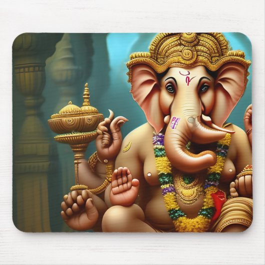 Tapis De Souris Ganesh prend un selfie (Devant)