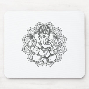 Tapis De Souris Ganesha Mandala Dieu hindou Hindouisme Cadeau de Y