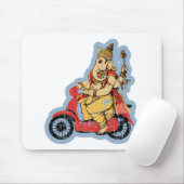 Tapis De Souris Ganesha montant un scooter (Avec souris)