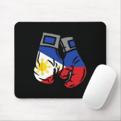 Tapis De Souris Gant De Boxe Au Drapeau Des Philippines (Avec souris)