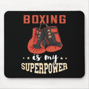 Tapis De Souris Gant de boxe superpuissant Kickboxer Kickboxi