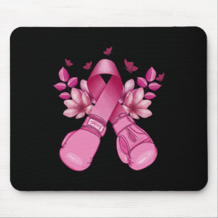 Tapis De Souris Gants De Boxe Avec Ruban Rose Cancer Du Sein Suppo