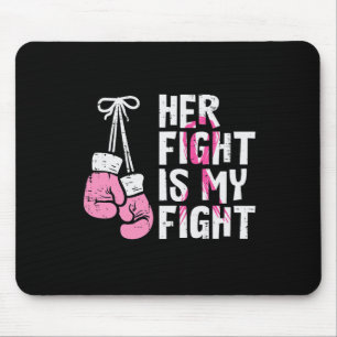 Tapis De Souris Gants de boxe contre le cancer Son combat Mon comb