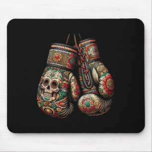 Tapis De Souris Gants de boxe de style Vintage mexicain Aztec Maya