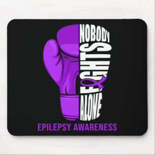 Tapis De Souris Gants de boxe Personne ne combat seul Epilepsie Ca