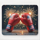 Tapis De Souris Gants de boxe rouge pour USA 250e anniversaire (Devant)