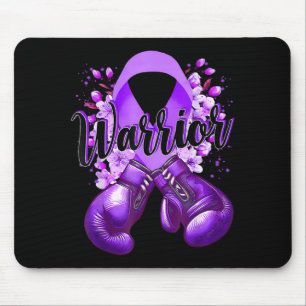 Tapis De Souris Gants de boxe Warrior Ruban Violet Lupus