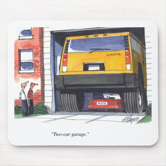 Tapis De Souris Garage de deux voitures (Devant)