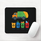 Tapis De Souris Garbage Day Recycling Truck Kids Boys Toddlers Gir (Avec souris)