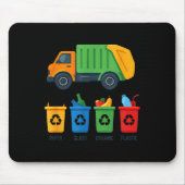 Tapis De Souris Garbage Day Recycling Truck Kids Boys Toddlers Gir (Devant)