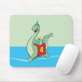 Tapis De Souris Garçon, 4e anniversaire Dinosaur (Avec souris)