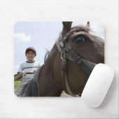 Tapis De Souris Garçon à cheval (Avec souris)