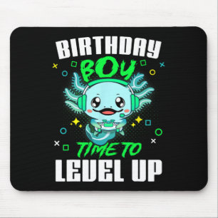 Tapis De Souris Garçon d'anniversaire Temps de passer au niveau su
