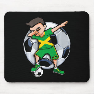 Tapis De Souris Garçon de football qui fait du dabbing Jamaïque Fa