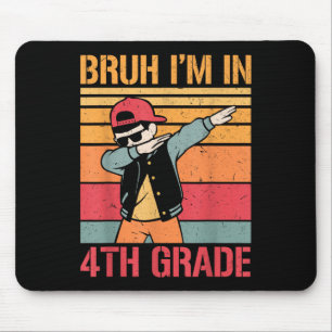 Tapis De Souris Garçon de quatrième année qui fait le dab Bruh je