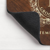 Tapis de souris Garçon d'honneur Monogramme Or Rus (Coin)