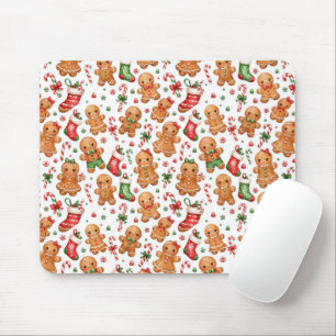 Tapis De Souris Garçon et fille en pain d'épice de Noël