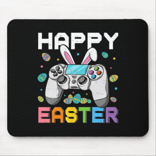 Tapis De Souris Garçon joueur Joyeuses Pâques Jeux vidéo Lapin Gam