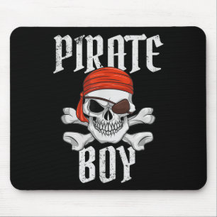 Tapis De Souris Garçon pirate Halloween Crâne & Os croisés Pirate