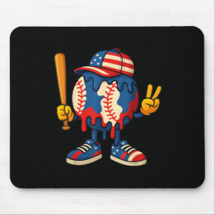 Tapis De Souris Garçons de baseball goutte de crème glacée retour