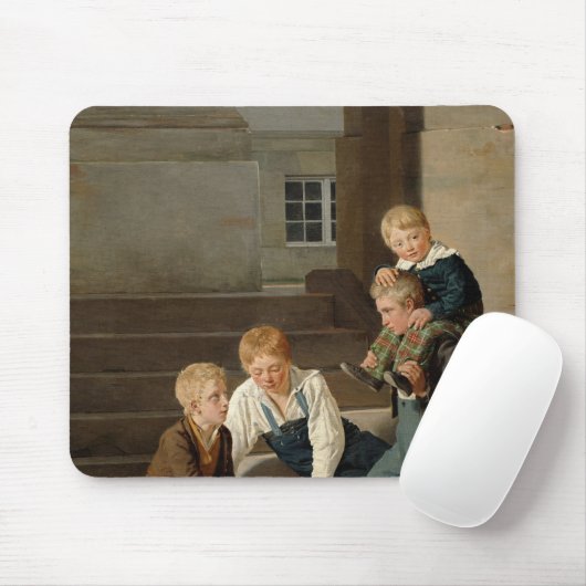 Tapis De Souris Garçons jouant des matrices devant Christiansborg (Avec souris)