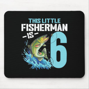 Tapis De Souris Garçons Pêche Anniversaire Chemise 6 Ans Poisson G