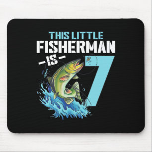 Tapis De Souris Garçons Pêche Anniversaire Chemise 7 Ans Poisson G