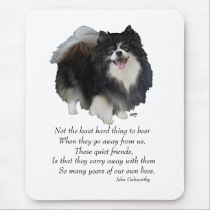 Tapis De Souris Garde de Pomeranian noir