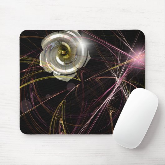 Tapis De Souris Gardénia" Mousepad "de fractale (Avec souris)