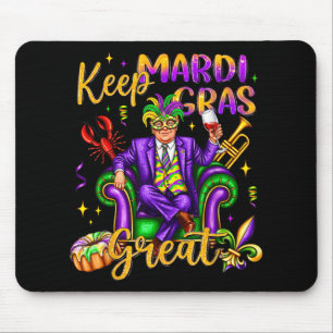 Tapis De Souris Garder Mardi Gras Grand Carnaval En tenue Funny Tr