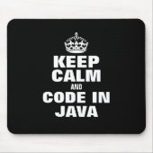 Tapis De Souris Gardez calme et code en Java drôle Mousepad (Devant)