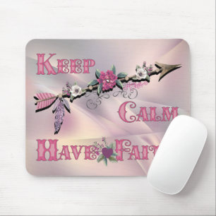 Tapis De Souris Gardez le calme Ayez Faith Souris Pad