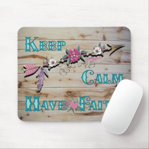 Tapis De Souris Gardez le calme Ayez Faith Souris Pad