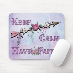 Tapis De Souris Gardez le calme Ayez Faith Souris Pad