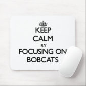 Tapis De Souris Gardez le calme en se concentrant sur des chats (Avec souris)