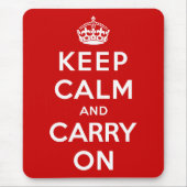 Tapis De Souris Gardez le calme et continuez (Devant)