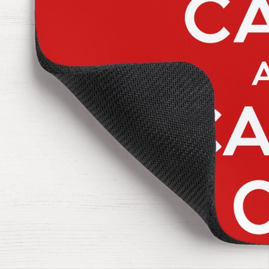 Tapis De Souris Gardez le calme et continuez (Coin)