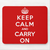 Tapis De Souris Gardez le calme et continuez (Devant)