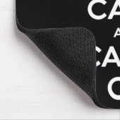 Tapis De Souris Gardez le calme et continuez (conception noire) (Coin)
