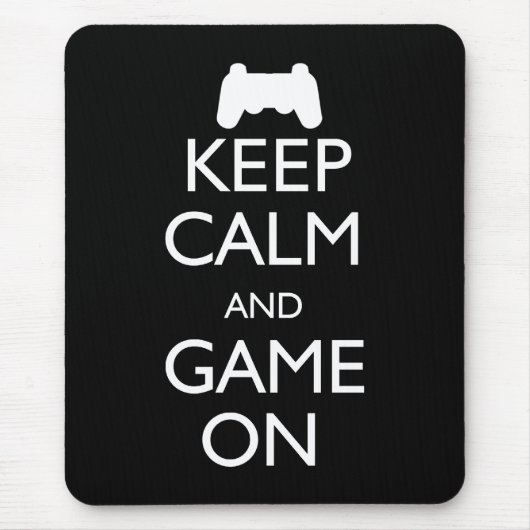 Tapis De Souris Gardez le calme et le jeu dessus (Devant)