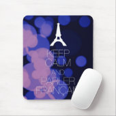 Tapis De Souris Gardez le calme et le Parler Francais (Avec souris)